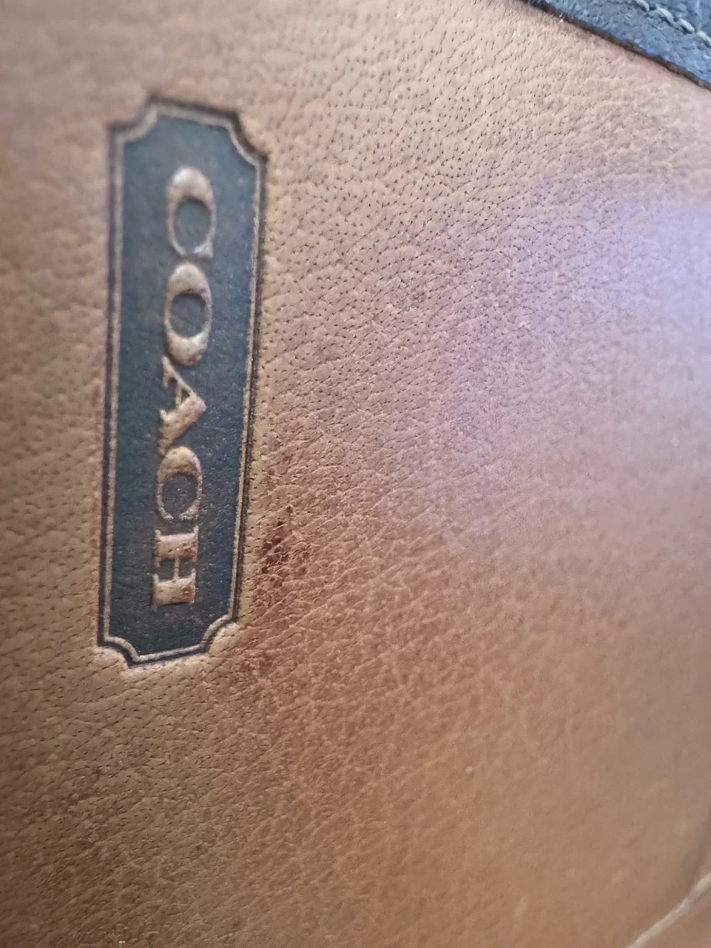Coach Tan Leather Snap Wallet